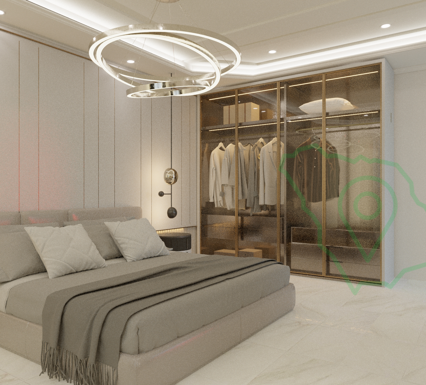 تصميم دولاب ملابس زجاج