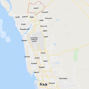 موقع حي الرياض بمدينة جدة على الخريطة – تطبيق عقار