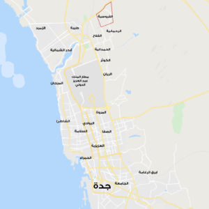 موقع حي الفروسية بمدينة جدة على الخريطة – تطبيق عقار