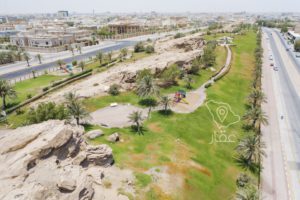 صورة جوية لمنتزه جبل المريكبات بحي المريكبات في مدينة الدمام - تطبيق عقار