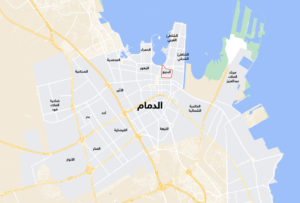 موقع حي البديع بمدينة الدمام على الخريطة – تطبيق عقار