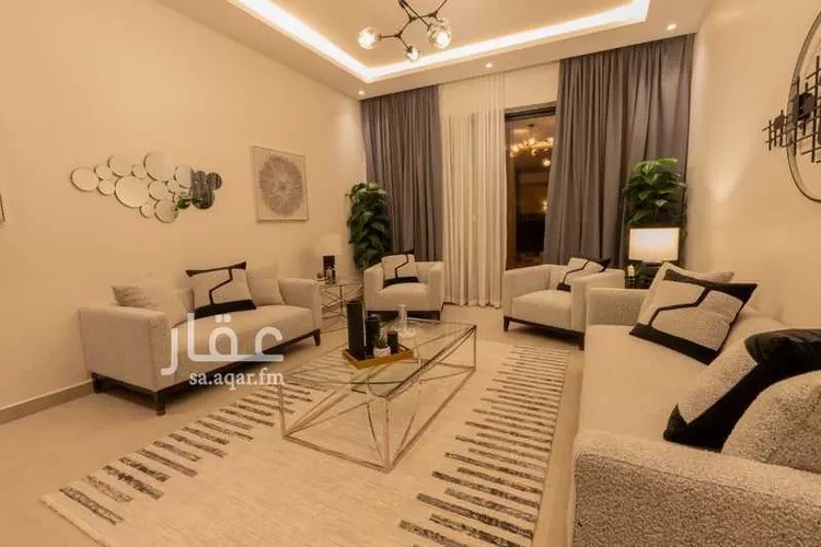 غرفة جلوس من شقق الدمام المميزة مشروع السلطان فيو - تطبيق عقار
